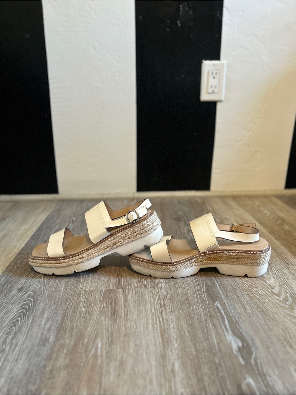 Holden Cream Platform Espadrille Sandals